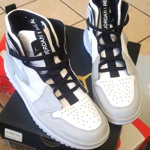 Air Jordan 1 High React White/Grey/Fog Black... Size 10